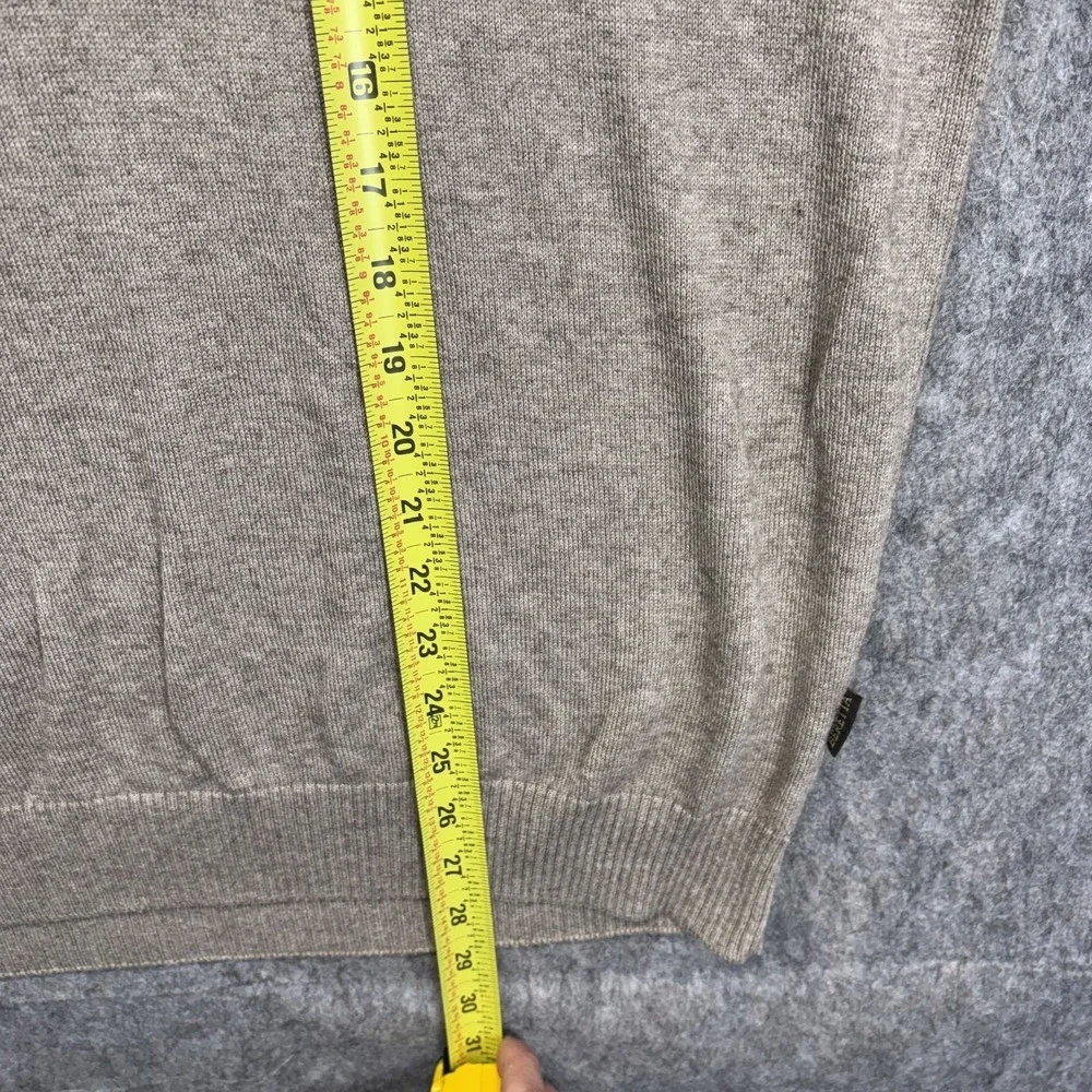Beretta V Neck Camo Sweater Men's L/XL Elbow‎ Patches Brown Wool Hunting